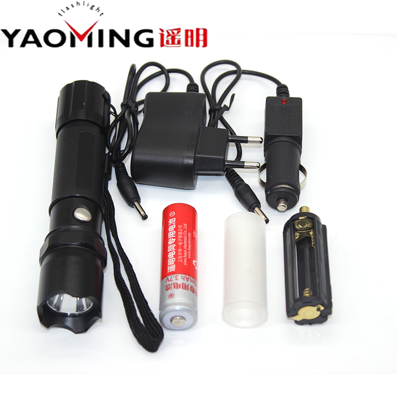 Zoomable Cheap Led Flashlight with 18650 Rechargeable Battery Torch Led Flashlight