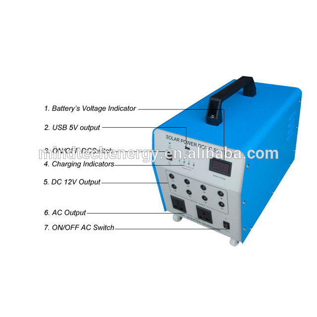 250W powered home solar rechargeable GEL battery systems