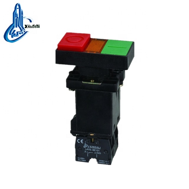 220V illuminated square double head push button with lamp switches LAY5-EW8445 FOB Reference Price: