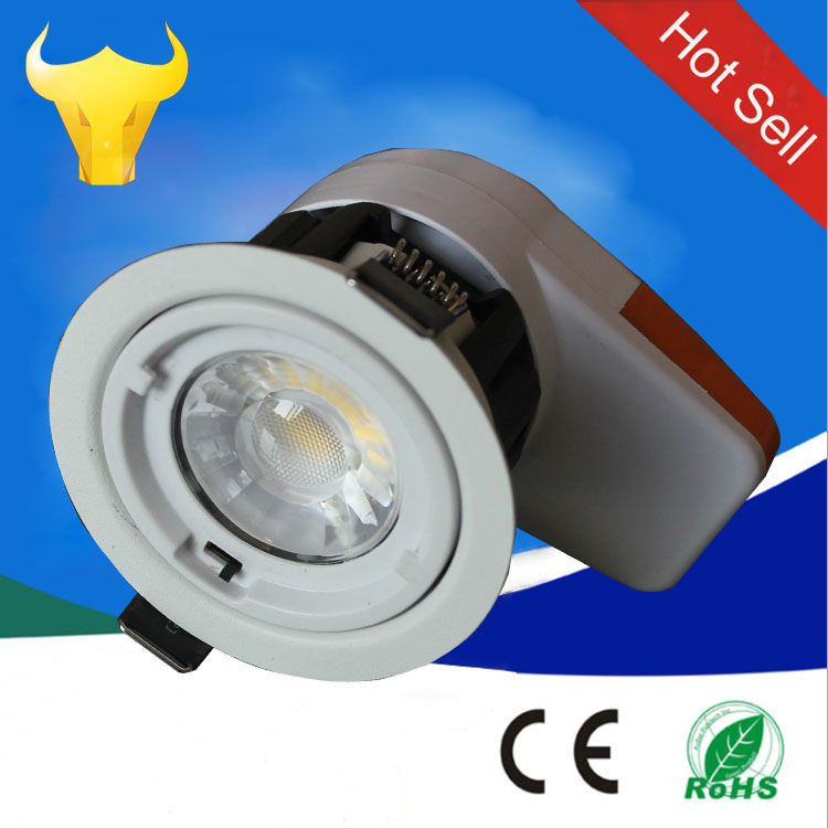 IP65 fire acoustic rated 8w dimmable and changeable CCT fire rated downlights