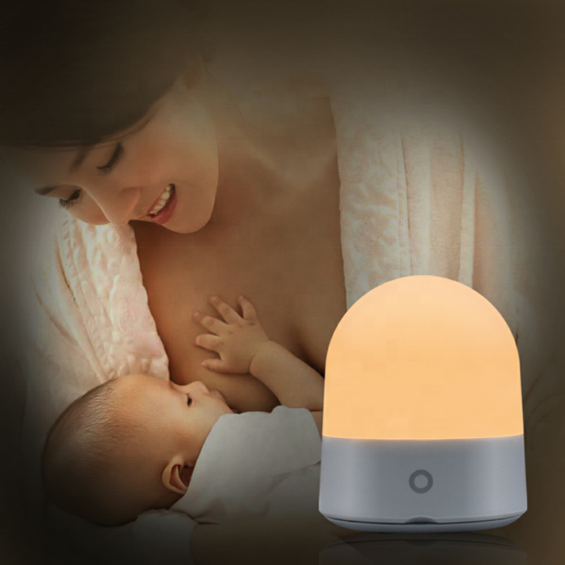 9 Colors USB Chargeable Best Sleep Aid Bedside Toddler Kids Baby Nursery Silicone ABS PP Night Light