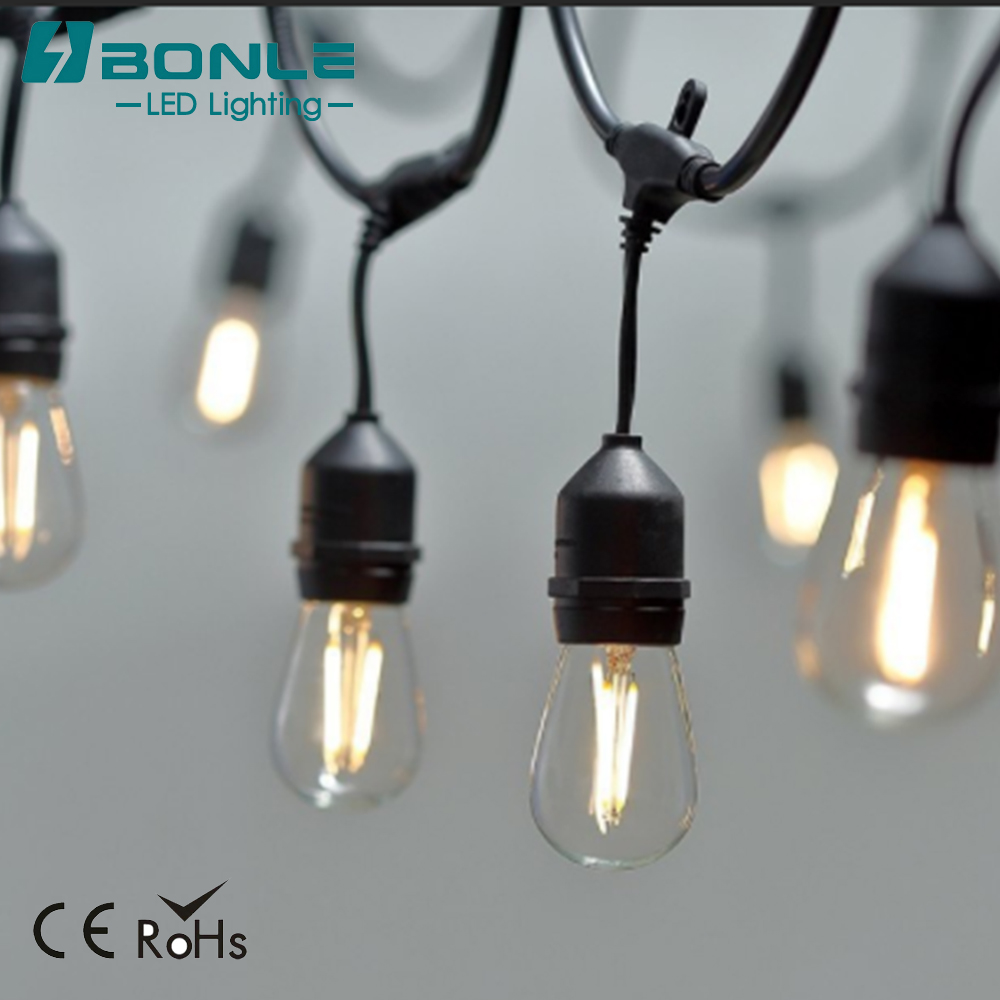 Custom Waterproof Vintage Edison E26 E27 Outdoor Commercial Decorative Christmas Lights