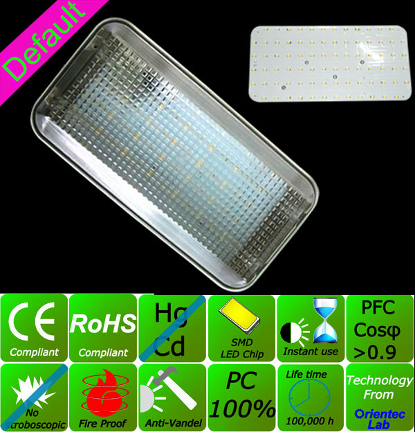 80 LED ip65 rectangular bulkhead luminary