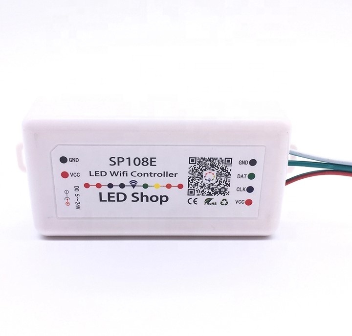 SP108E APP WIFI control LED addressable rgb led controller For WS2812B SK6812 LPD8806 DMX512 1903 RGB/RGBW