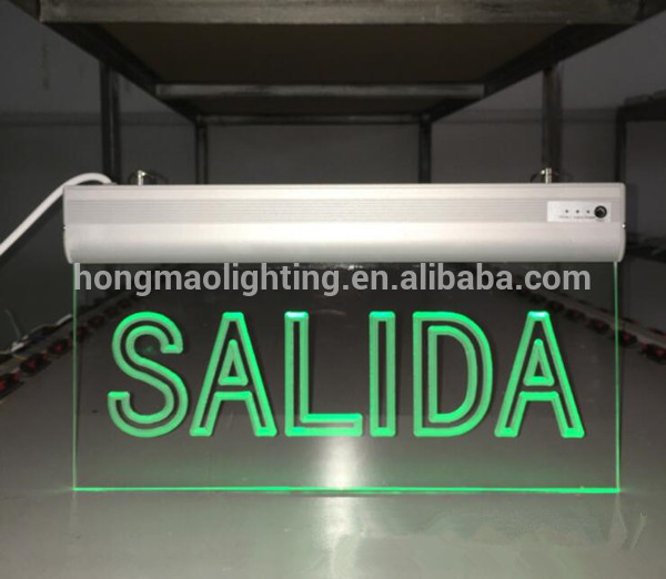 120V 240V 277V acrylic wall mounted emergency exit sign