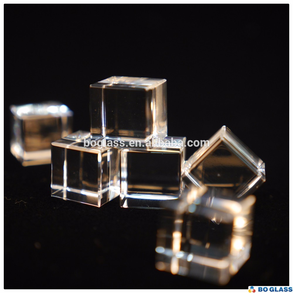 small square crystal block with pattern