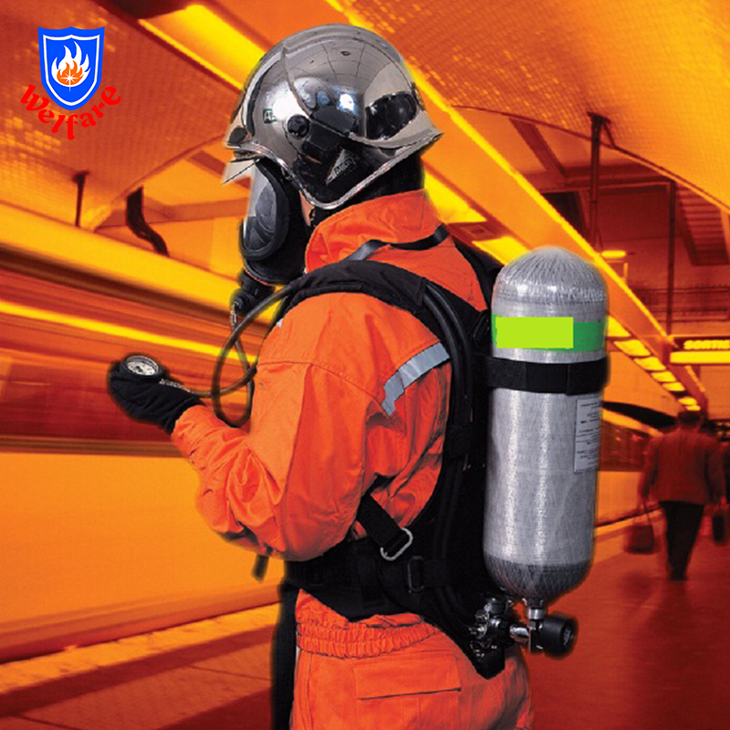 6.8Ltr carbon steel SCBA self contained portable compressed air breathing apparatus caba