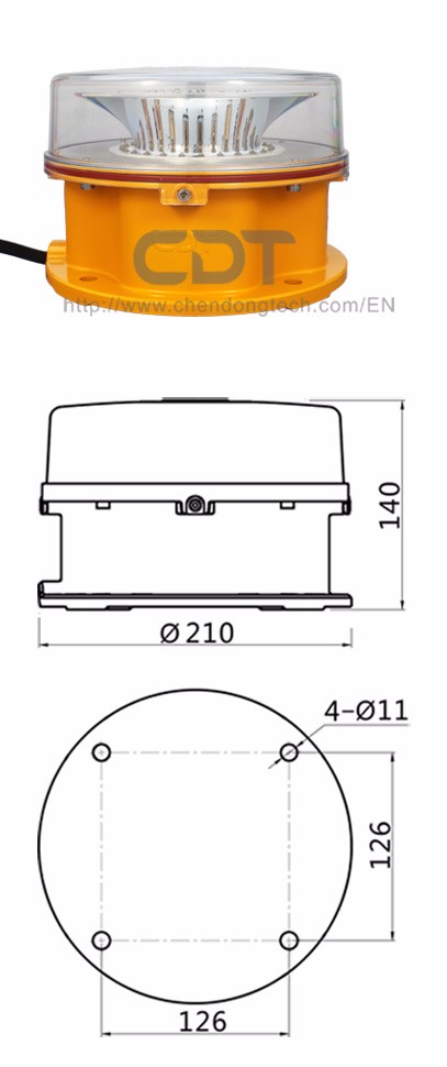 Heliport IP65 Cool White Rotating LED airport beacon/telecom tower beacon