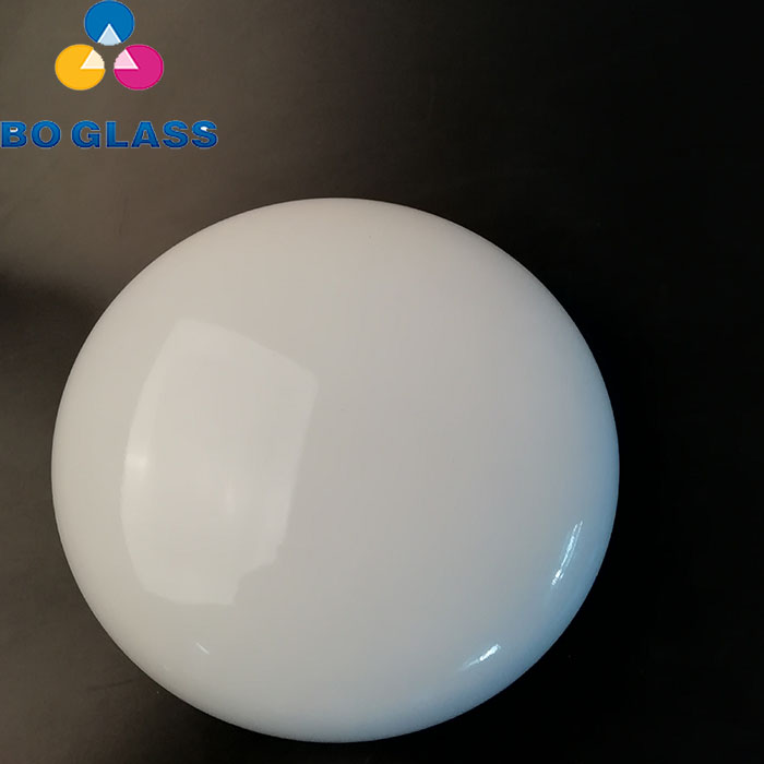 Hand Blown Customized Frosted Opal White Glass Light Shade