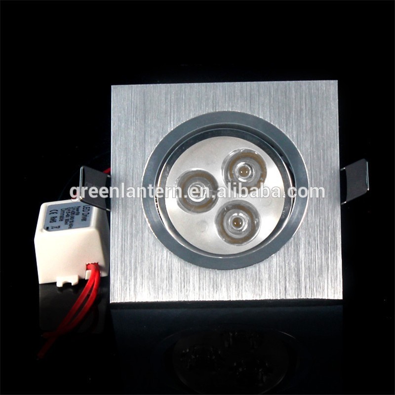 High Brightness 100lm/w Round Square Recessed LED Ceiling Light