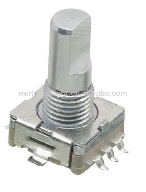 ROHS EC11 series 11mm SMT type incremental metal shaft manual rotary encoder for Multi-Speaker