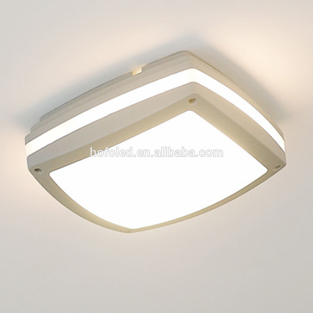 IP65 PC Cover 20W Bedroom Black LED Bulkhead Light Fixture