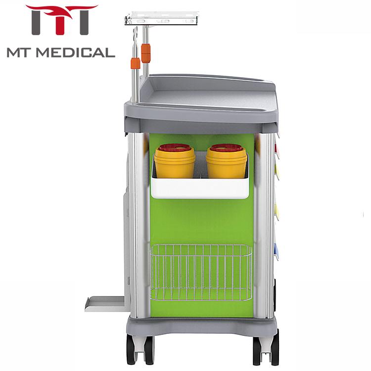 MET-2 Medical 5 Drawers ABS Emergency Trolley