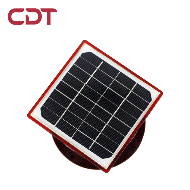 Mini solar panel led red aircraft warning light