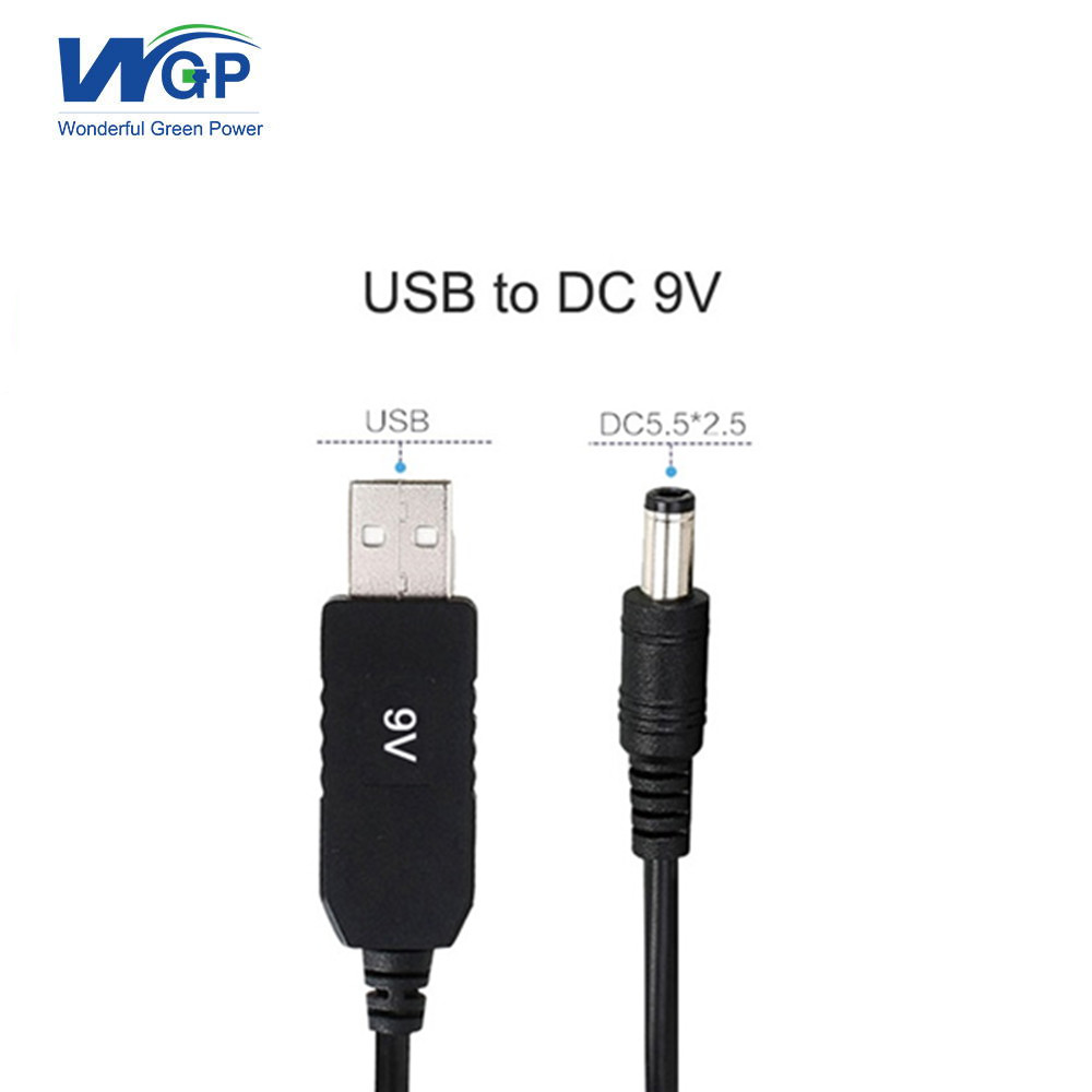 USB dc boosting cable 5v to 9v step up cable usb to dc boost converter power cable