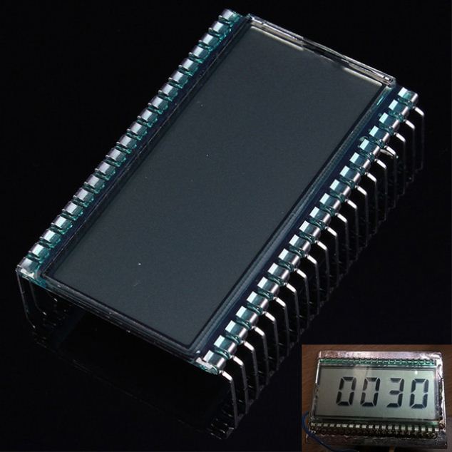 EDS805 Lcd-scherm Module 4 Bit 8 Digit TN Segment LCD 50.8x30.48x2.8mm 45.72x16.51mm Metalen Pin