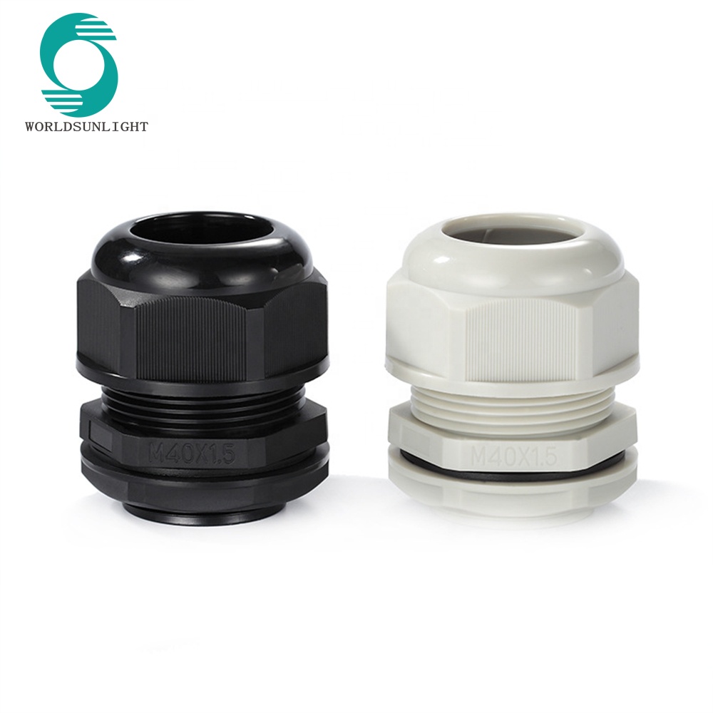 IP68 waterproof plastic Grey, White,Black M40 Electrical nylon cable gland(22-32mm)