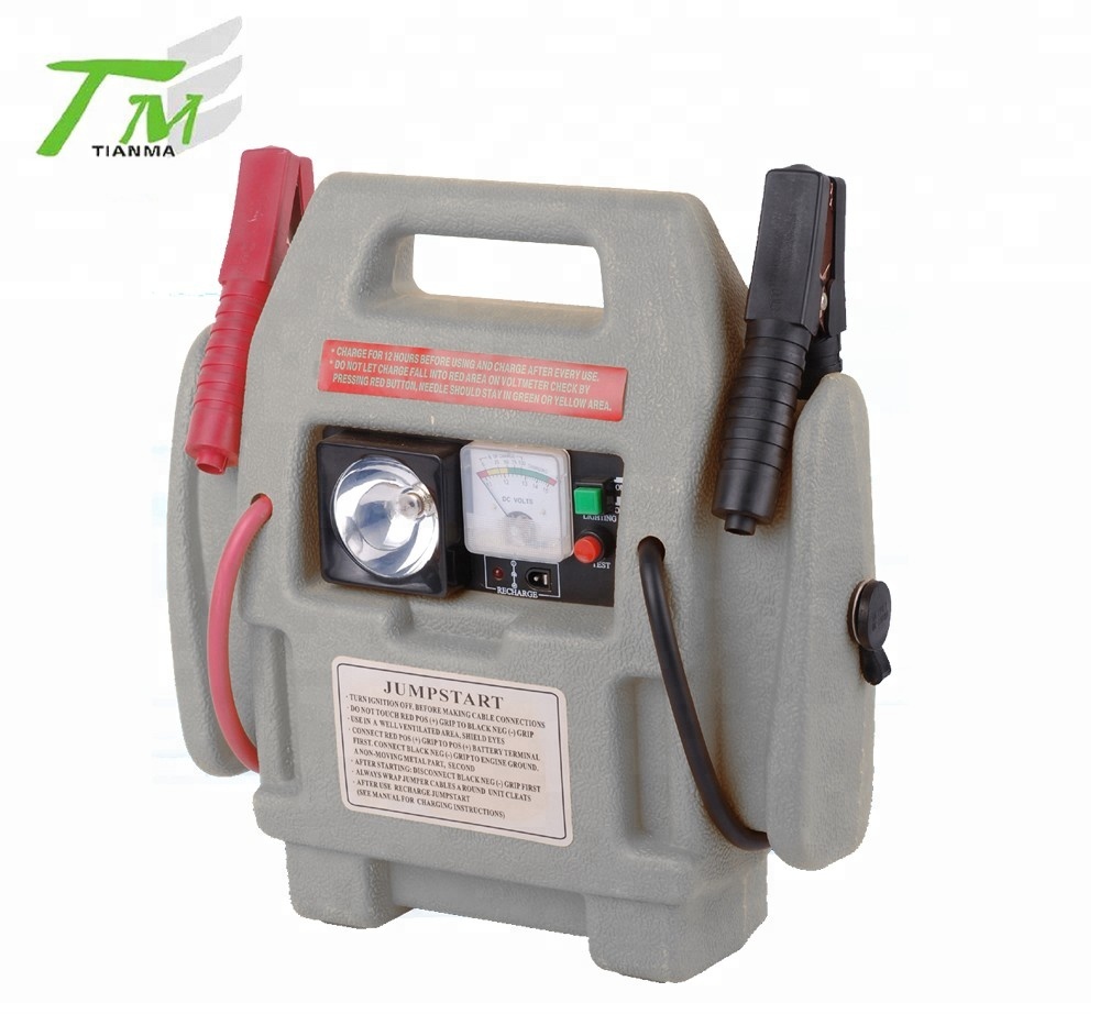 12V jump start car power station and portable jump starter with air compressor