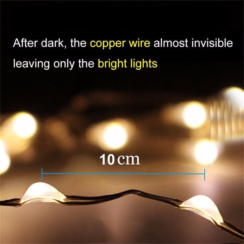 Christmas Lamp Copper Wire Mini Button Battery Powered Waterproof Led String Light