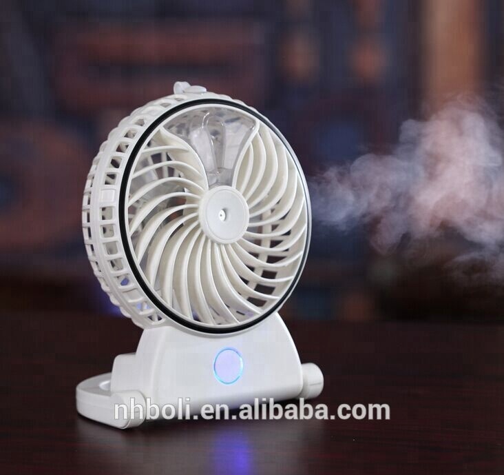 2016 Hot-Sale battery rechargeable usb fan, air humidifier mini table fan