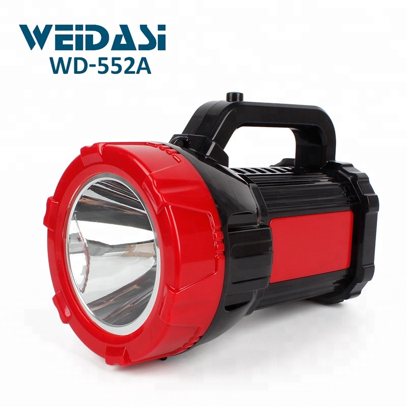 custom oem rechargeable led searchlight with lead acid battery