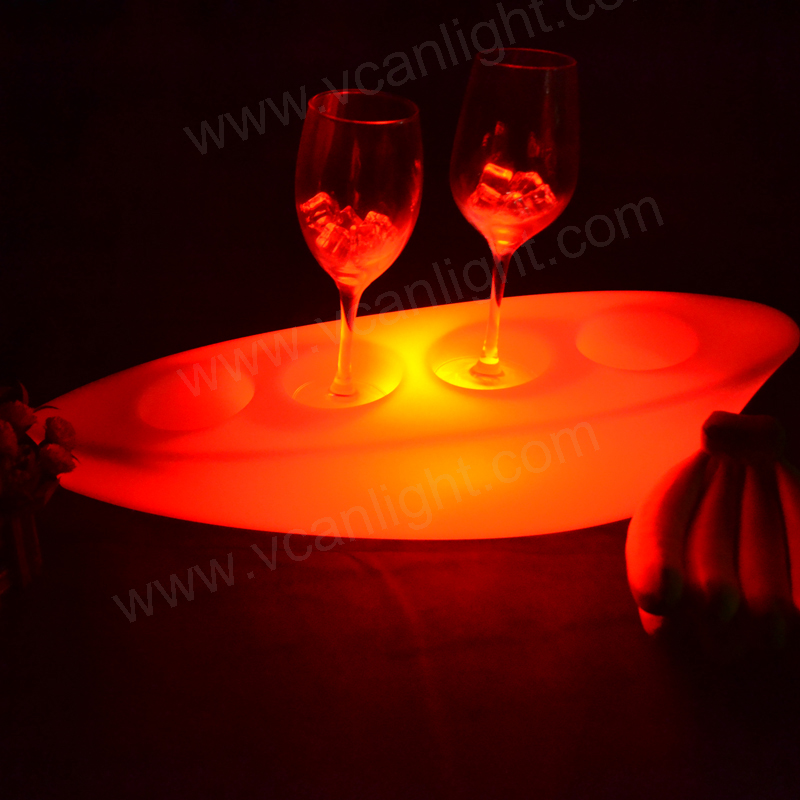 2019 New waterproof outdoor colors change led light wine tray