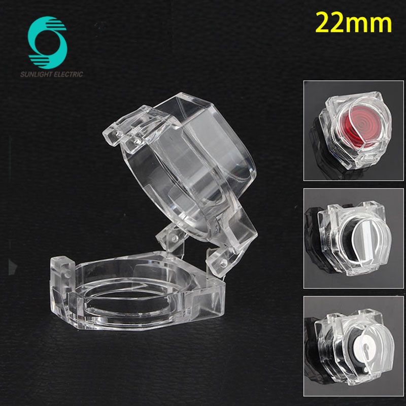 22mm push button selector switch transparent plastic round protection cover