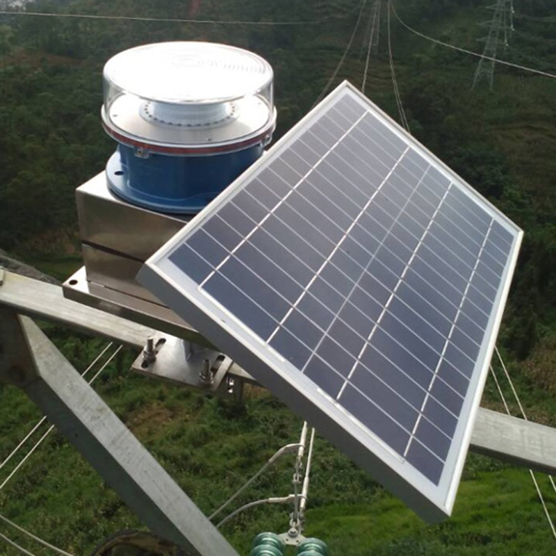 Solar powered aircraft warning light/solar obstruction lights/led solar warning light beacon