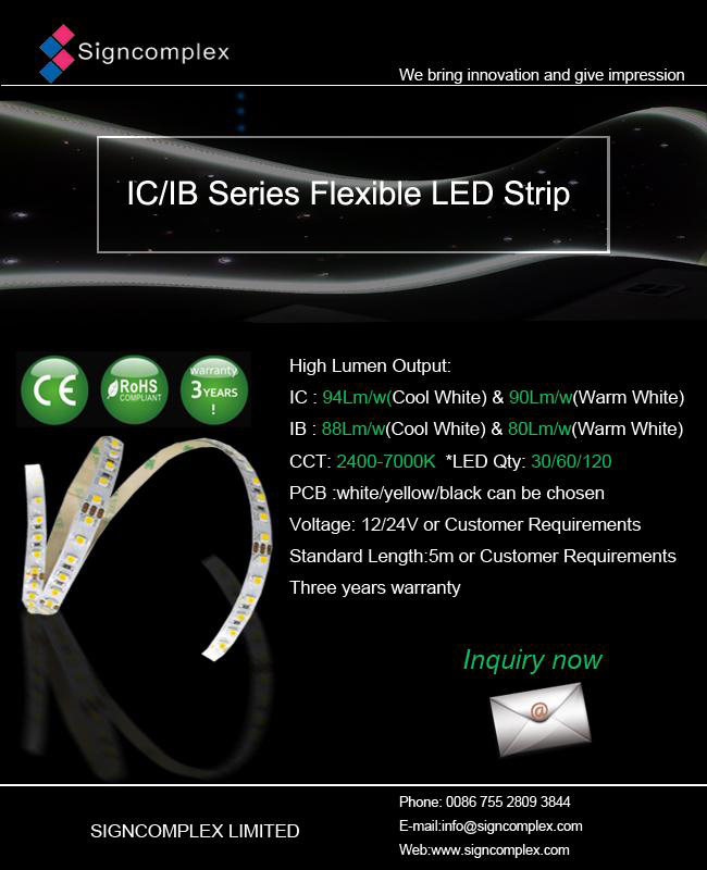 flexible 14.4w/m nonwaterproof led strip S type 2835 led strip bendable