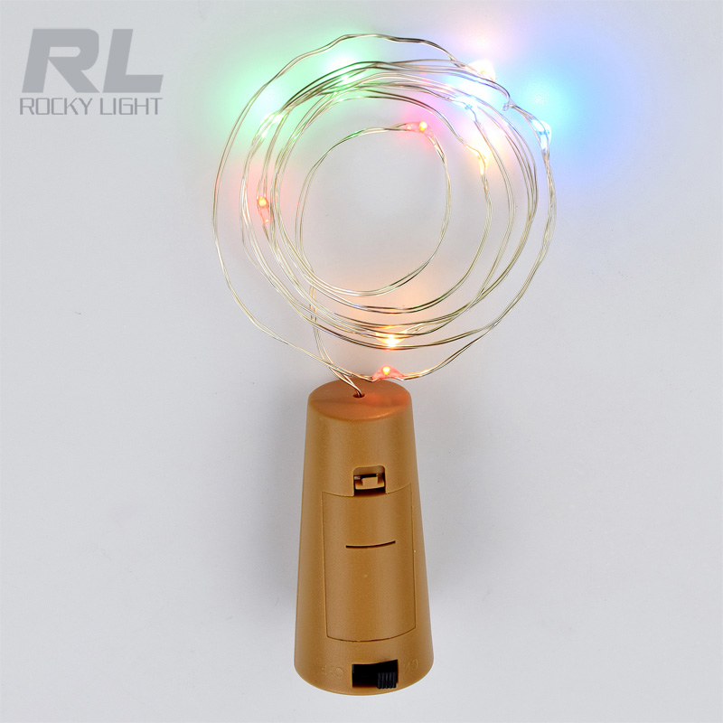 Bottle stopper Wire String light 2m 20led led copper indoor decoration mini fairy Christmas silver wire string light