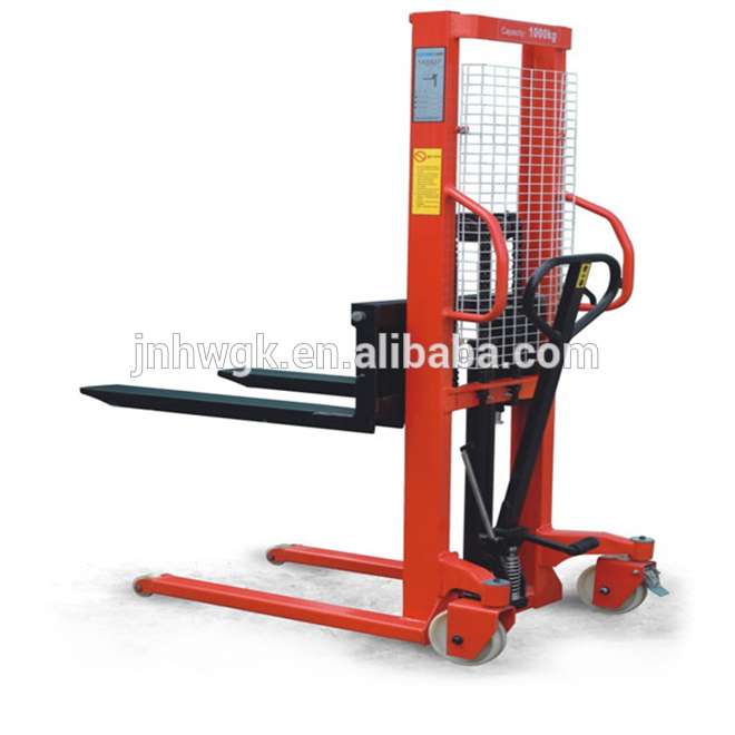 Good quality 1 ton 2 ton 3 ton hydraulic pallet manual stacker price