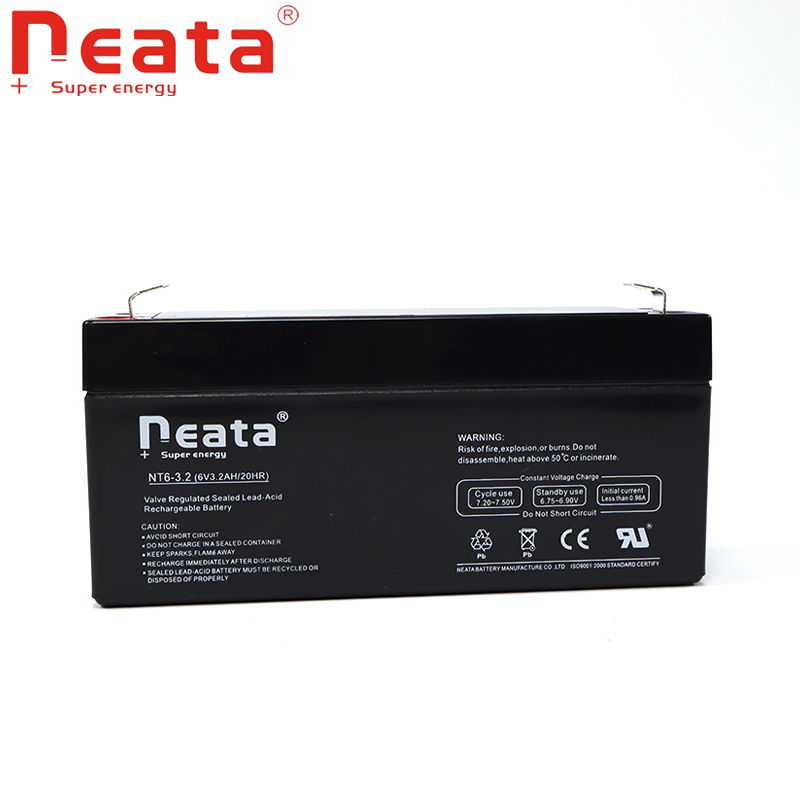 Long life rechargeable 6V3.2ah sealed lead acid  solar storage battery