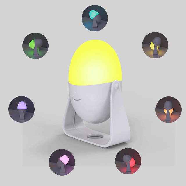 Sleep Eye Protection Color Changing LED Egg Night Light with Smart Control