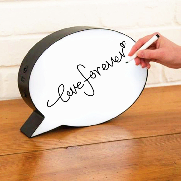 New LED Light Illuminate Message Speech Bubble Lamp Writing Sign LIGHT BOX