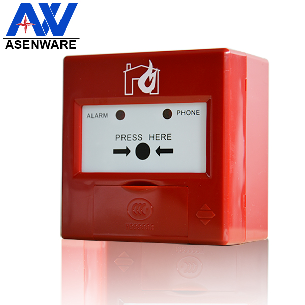 Asenware fire panel 6 zone fire smoking monitor alarm with GSM module