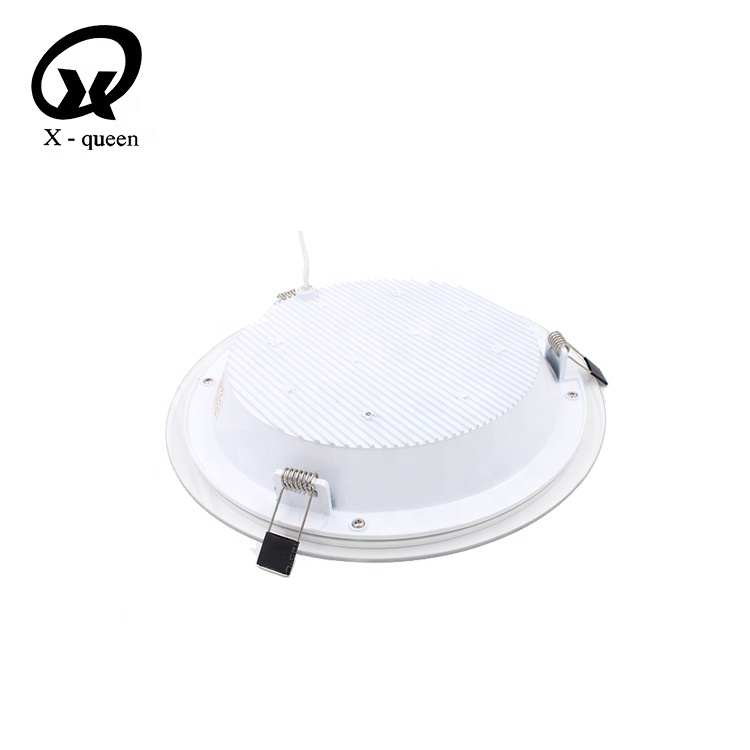 Qianyu Light Hot Sell High Brightness Aluminum 9W Smd Glass Panel Light Round Skd Super Slim Led Panel Light Cheap Price List