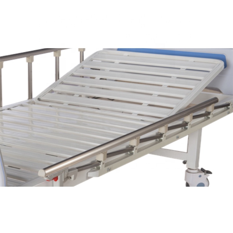 High quality manual double shake strip  plate luxury central control castors  hospital bed