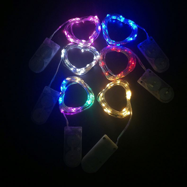 2M 20 Leds Fancy CR2032 Button Battery Operated Christmas Micro Fairy Led Star String Light for Xmas Decoration