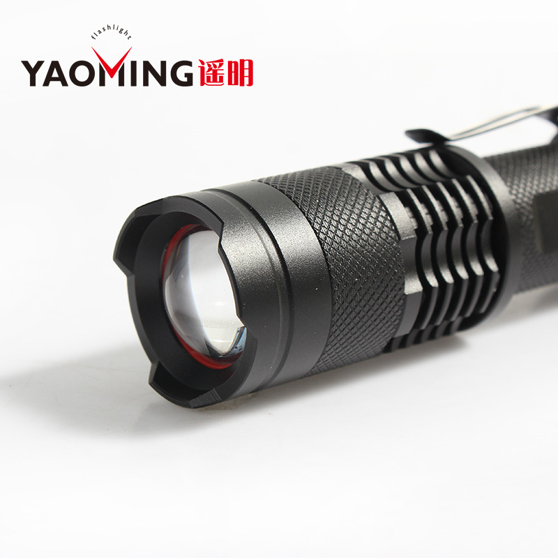 Aluminum Alloy Black Mini Pocket Military Tactical 300 lumen LED Flashlight