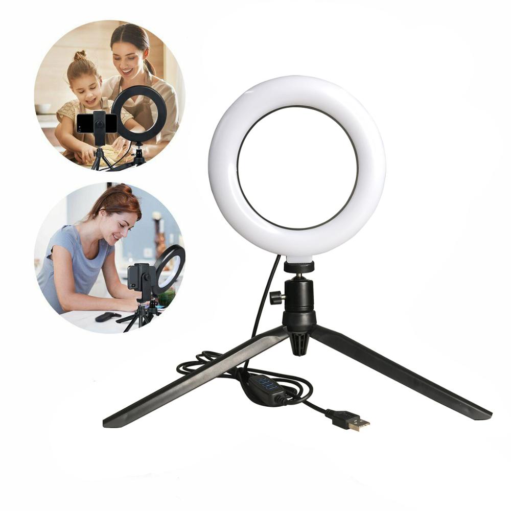 With Mirror Dimmable SMD LED 6inch Ring Beauty Makeup Light for Tik Tok