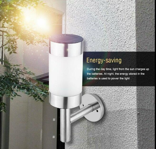 Outdoor Garden Solar Powered Shed Door Fence Wall LED Lights Lighting Yard Lamps