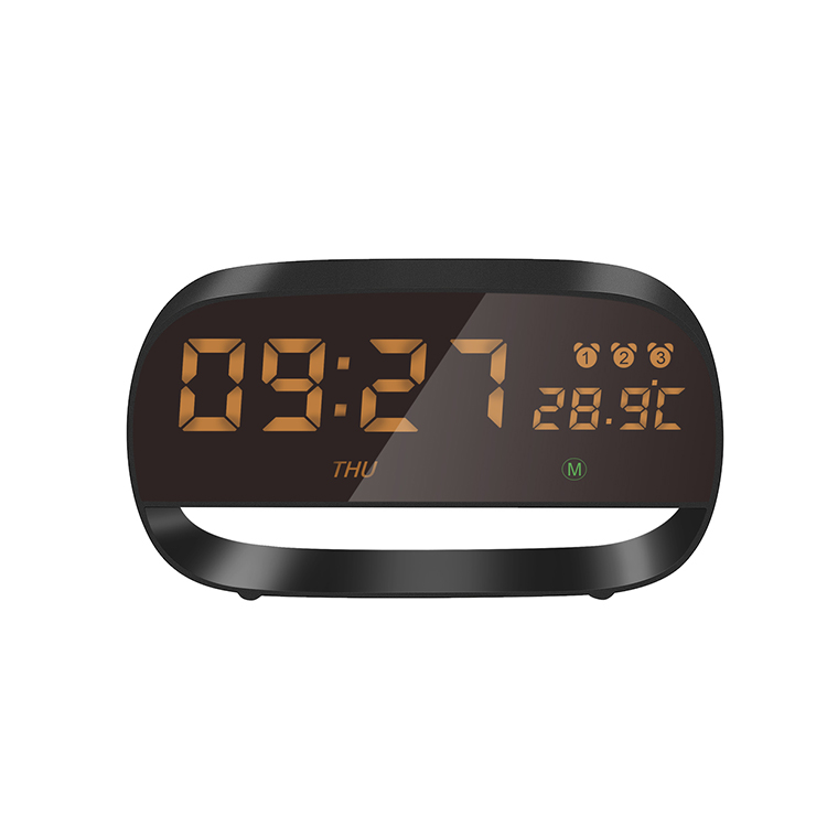 Chinese Manufacturer USB Charger Desk Clocks Small Smart Calender Temperature Display Table LED Alarm Digital Clock