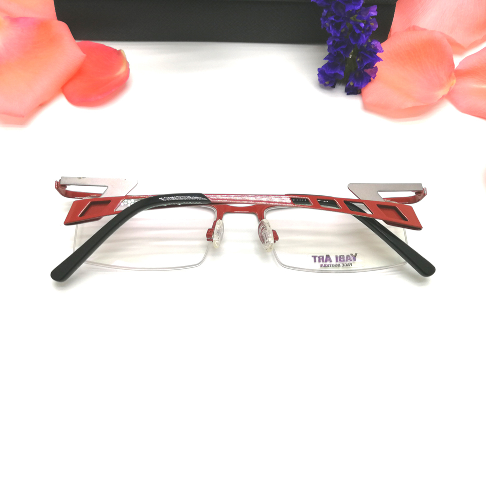 metal eye glasses frame half rim frame glasses