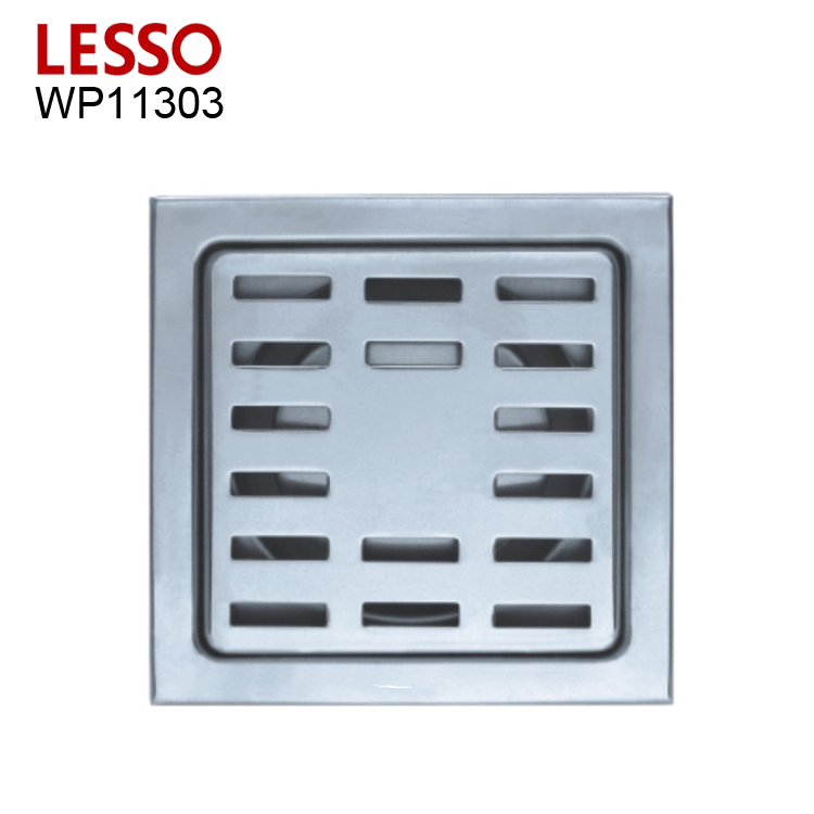 LESSO WP11303 chrome polished sanitary shower channel anti-odor 202 stainless steel channel floor drain