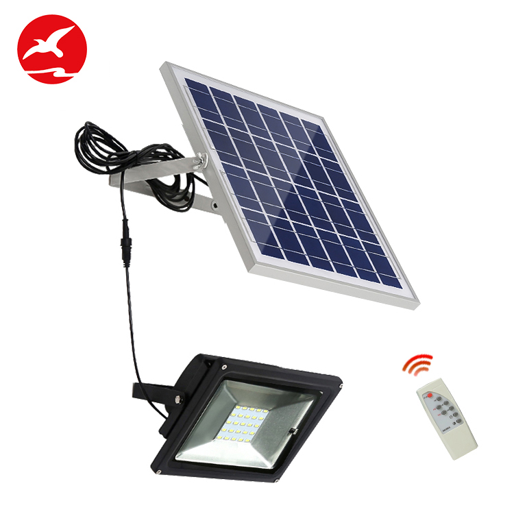 High brightness industrial remote control outdoor ip65 10watt 20watt 30watt 50watt 100watt led solar flood light