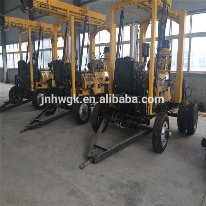 DTH Hammer Air Compressor Four Wheels Hydraulic Water Well Drill Rig