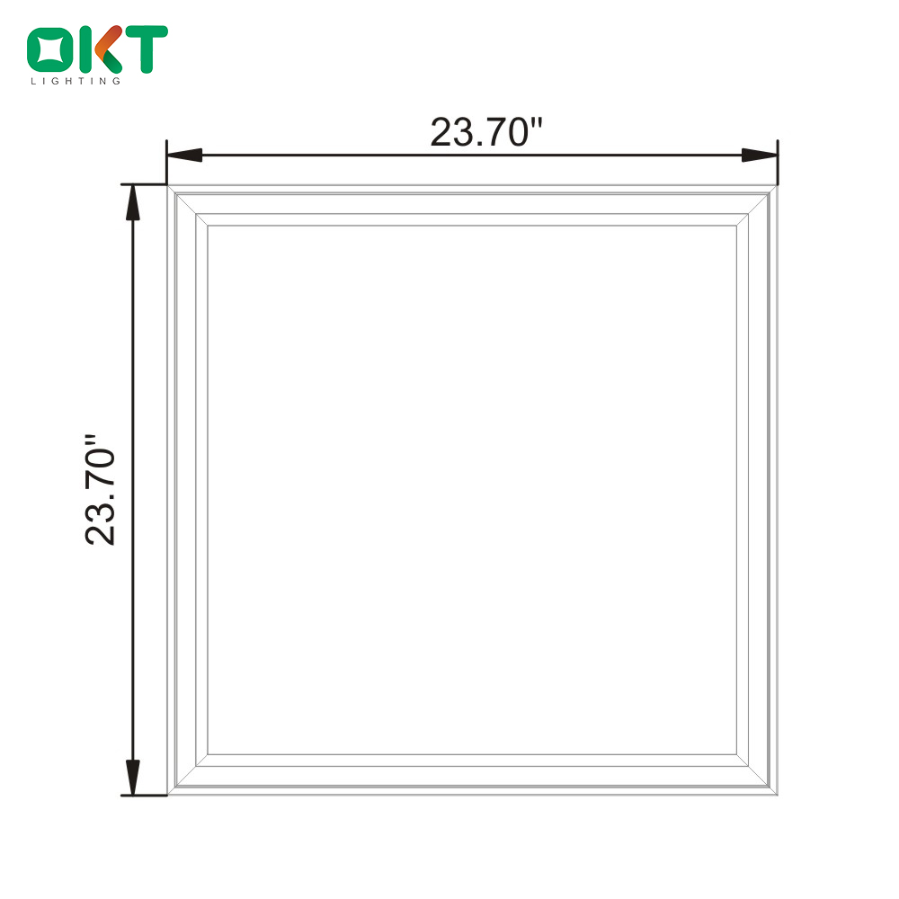 2ft x2ft led flat surface mounted office light for meeting room