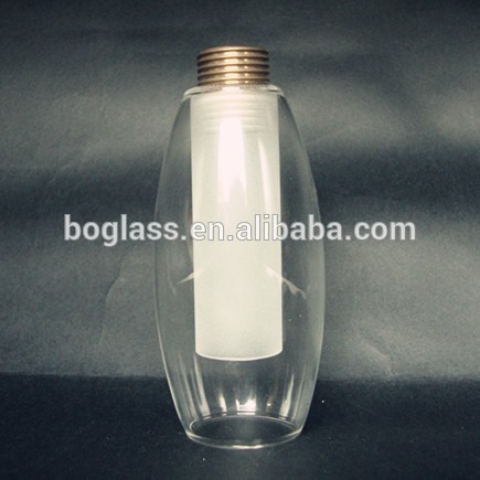 Pyrex glass bulb with frosted inside, pyrex glass bulb with screw inside for lighting use