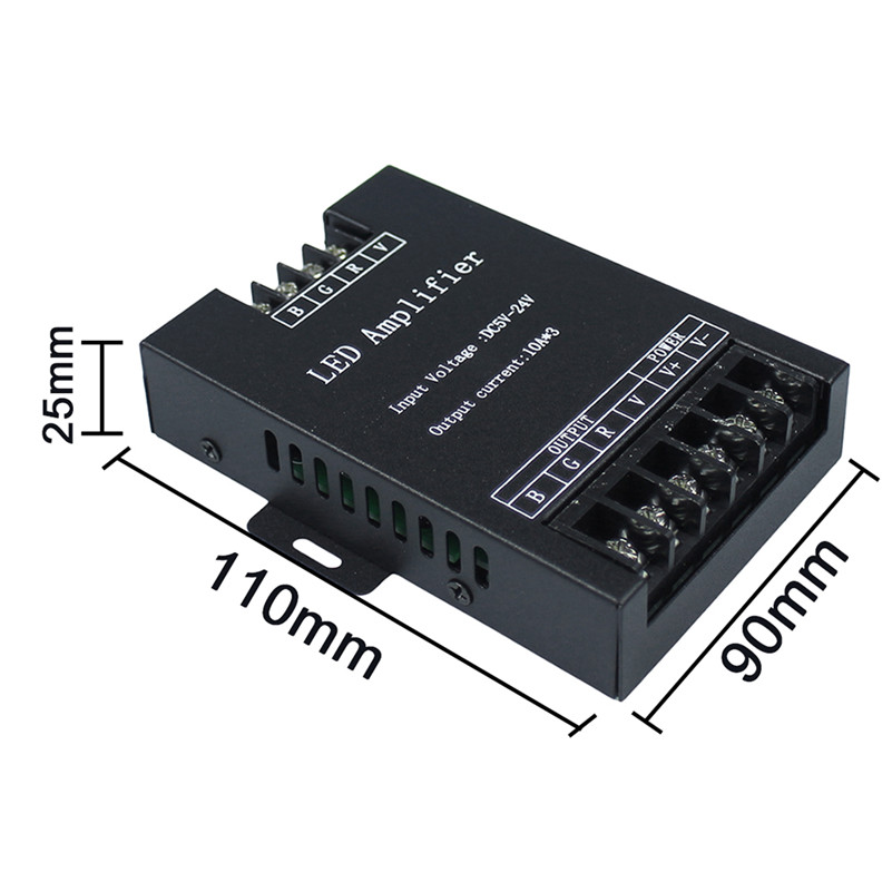 Led RGB Amplifier Controller input 5V/12V/24V 30A Signal Repeater 360W for 3528 /5050 RGB Led strip
