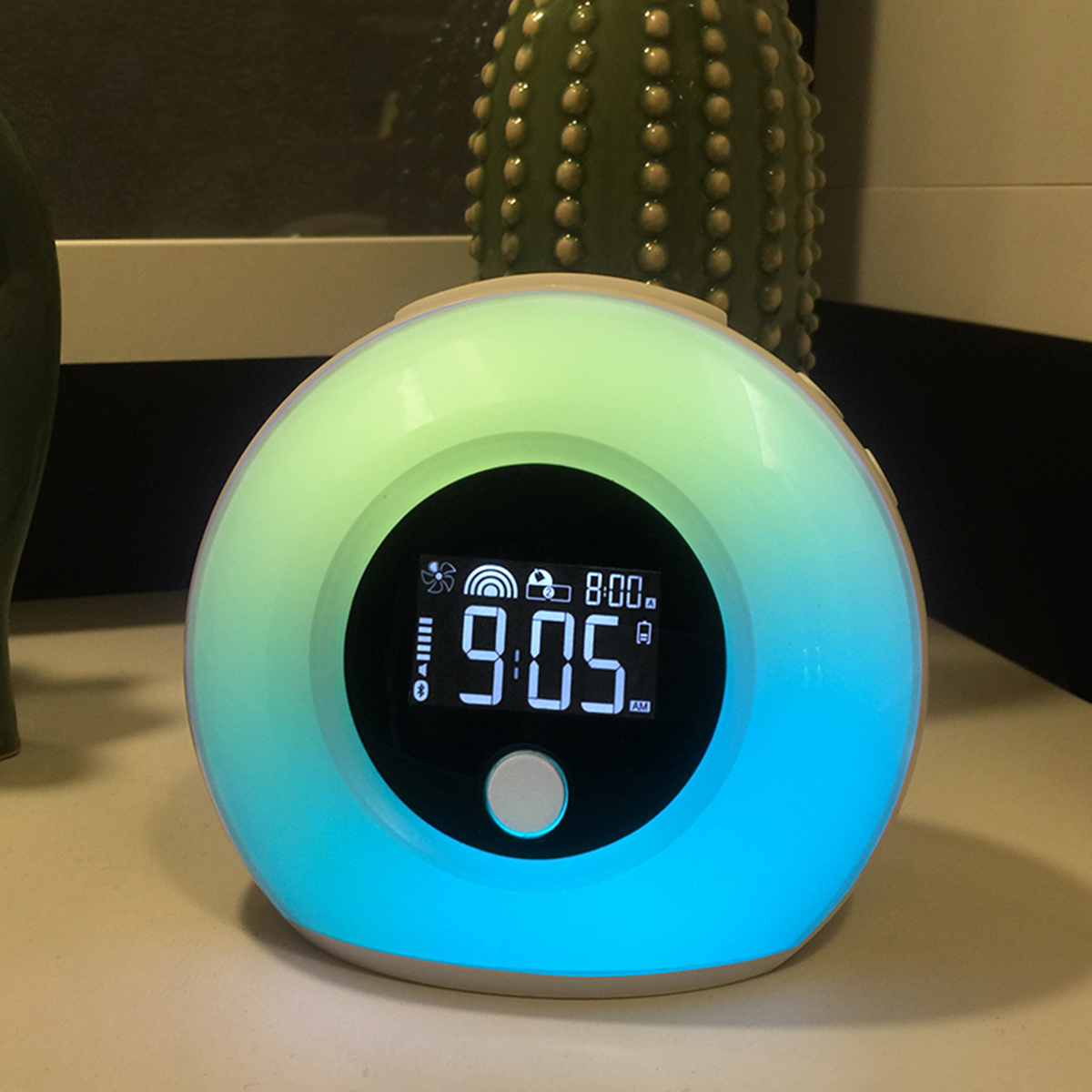 Alarm Clock Smart Wake Up Bluetooth Speaker With Led Light